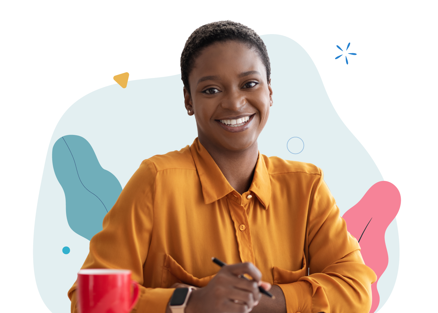 Employee sitting at desk